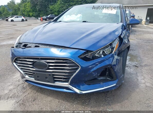 5NPE24AF5JH691752 2018 HYUNDAI SONATA Blue Front view