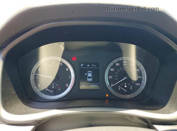 5NPE24AF5KH777533 2019 HYUNDAI SONATA Gray Вид щитка приладів