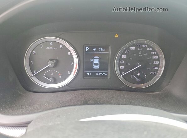 5NPE24AF5KH802639 2019 HYUNDAI SONATA White Instrument cluster view