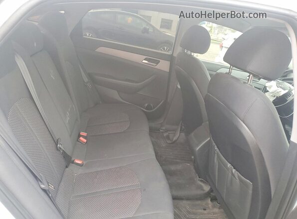 5NPE24AF5KH802639 2019 HYUNDAI SONATA White Rear seats view
