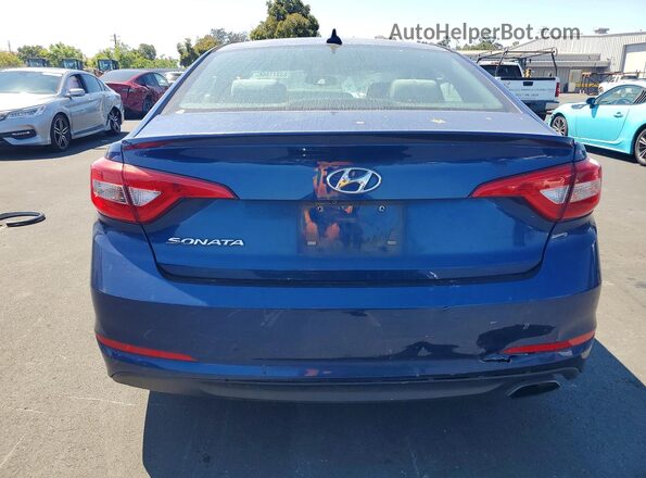 5NPE24AF6GH266355 2016 HYUNDAI SONATA Blue Հետևի տեսք
