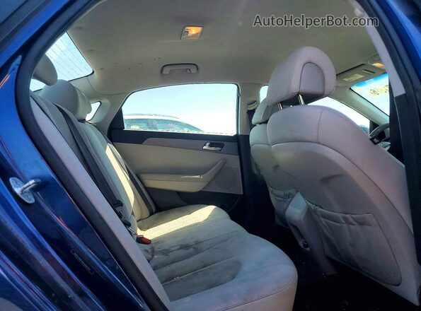 5NPE24AF6GH266355 2016 HYUNDAI SONATA Blue Հետևի նստատեղերի տեսք