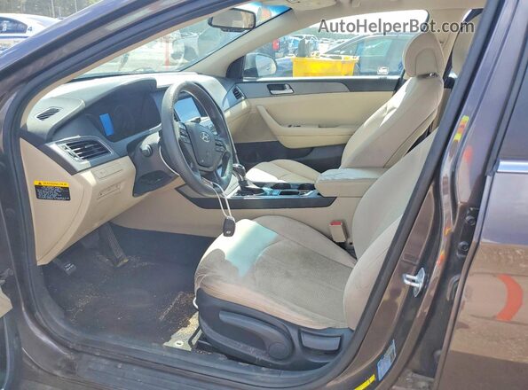 5NPE24AF6GH267974 2016 HYUNDAI SONATA Gray Widok deski rozdzielczej