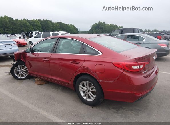 5NPE24AF6GH282104 2016 HYUNDAI SONATA Red Tył lewy