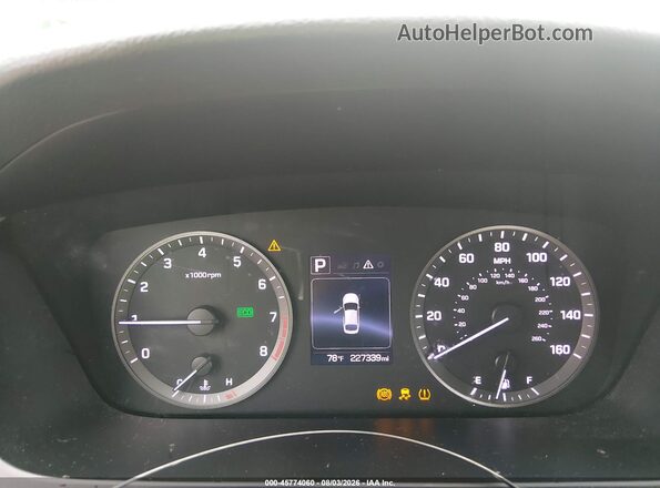 5NPE24AF6GH282104 2016 HYUNDAI SONATA Red Widok tylnych siedzeń