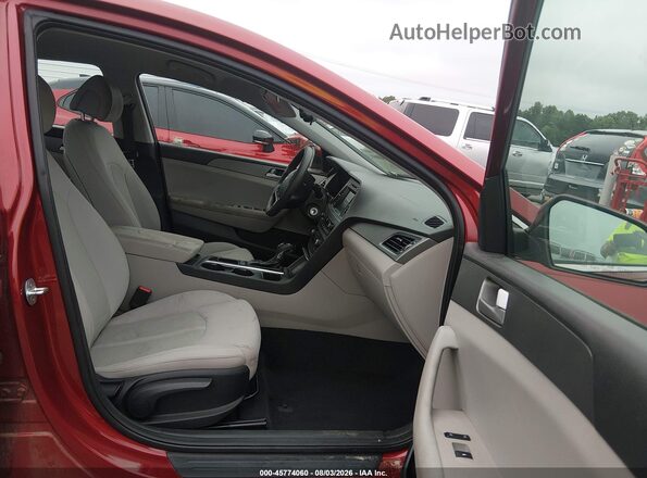 5NPE24AF6GH282104 2016 HYUNDAI SONATA Red Widok wnętrza z przodu
