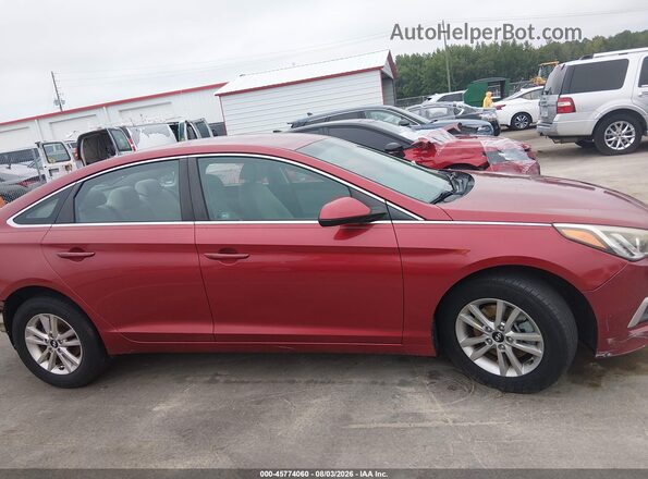 5NPE24AF6GH282104 2016 HYUNDAI SONATA Red Widok wnętrza z tyłu