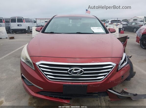 5NPE24AF6GH282104 2016 HYUNDAI SONATA Red Widok zestawu wskaźników