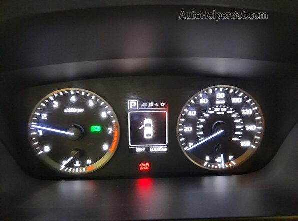5NPE24AF6GH284404 2016 HYUNDAI SONATA White Вид щитка приладів