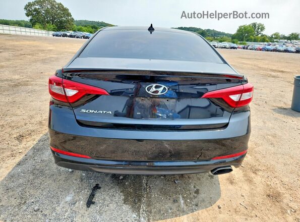 5NPE24AF6GH285665 2016 HYUNDAI SONATA Black Вид ззаду