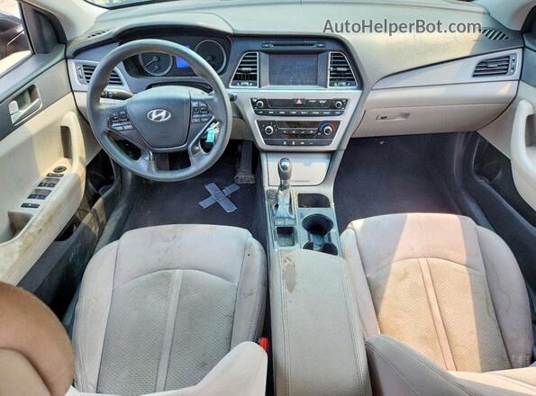 5NPE24AF6GH285665 2016 HYUNDAI SONATA Black Вид панелі приладів