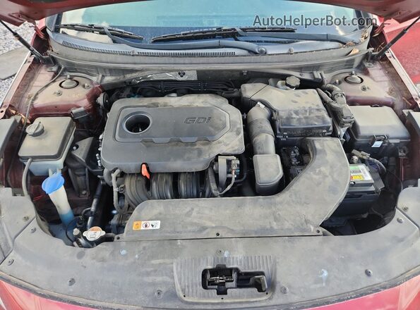 5NPE24AF6GH334041 2016 HYUNDAI SONATA Burgundy Սալոնի հետևի տեսք