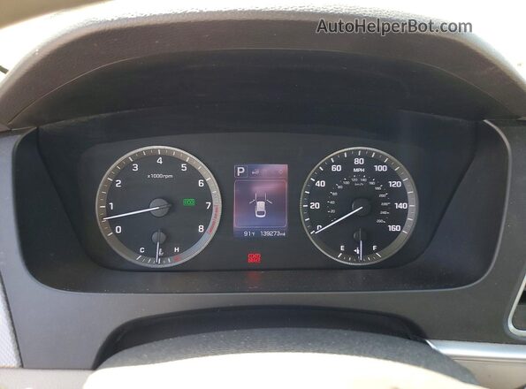 5NPE24AF6GH367041 2016 HYUNDAI SONATA Silver Вид щитка приладів