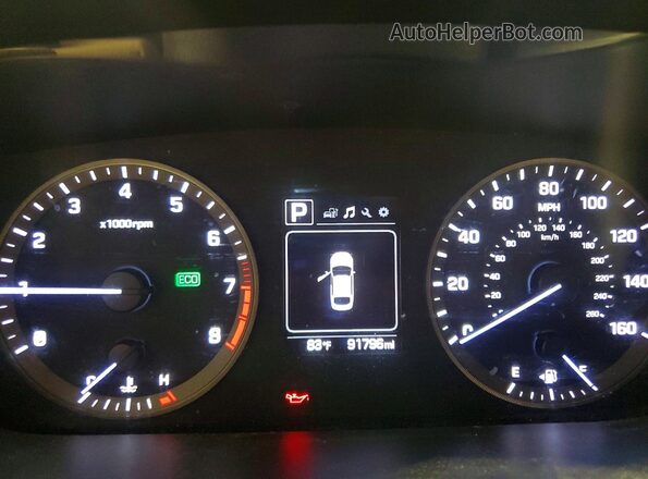 5NPE24AF6GH381411 2016 HYUNDAI SONATA White Instrument cluster view