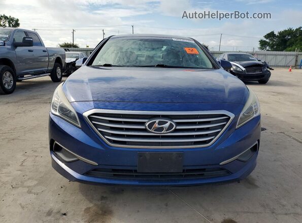 5NPE24AF6GH384776 2016 HYUNDAI SONATA Blue Widok z przodu