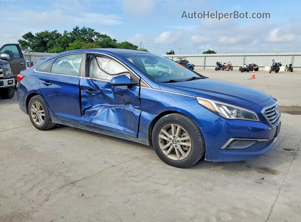 5NPE24AF6GH384776 2016 HYUNDAI SONATA Blue Przód prawy
