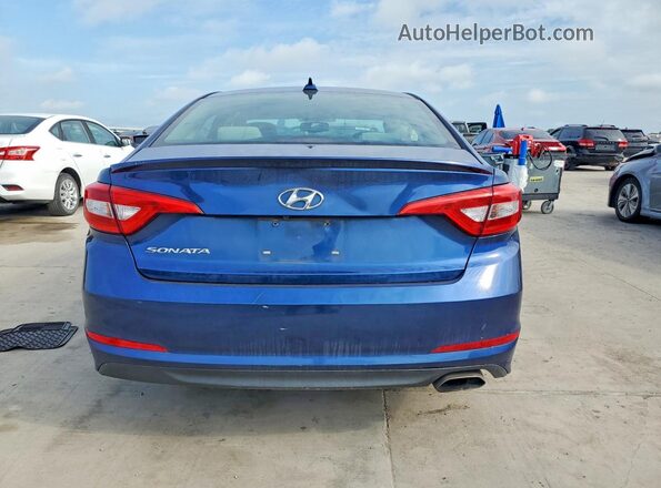 5NPE24AF6GH384776 2016 HYUNDAI SONATA Blue Widok z tyłu