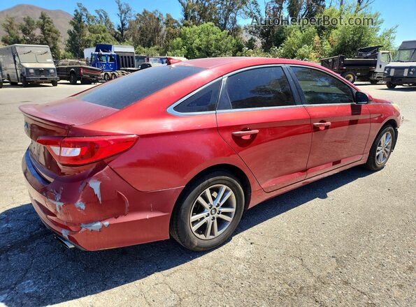 5NPE24AF6GH387953 2016 HYUNDAI SONATA Red Tył prawy