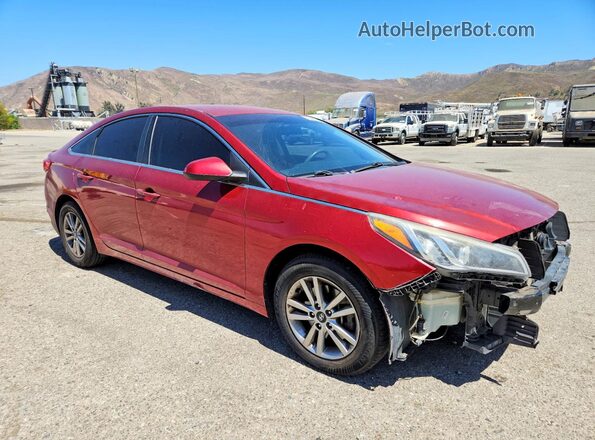 5NPE24AF6GH387953 2016 HYUNDAI SONATA Red Przód prawy