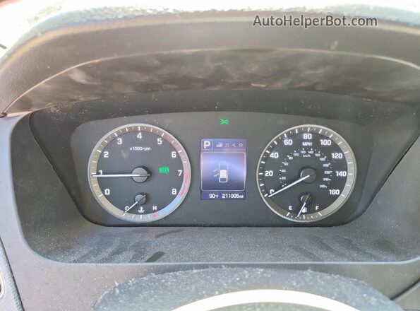 5NPE24AF6GH387953 2016 HYUNDAI SONATA Red Widok zestawu wskaźników