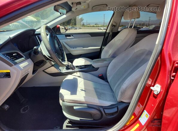 5NPE24AF6GH387953 2016 HYUNDAI SONATA Red Widok wnętrza z przodu