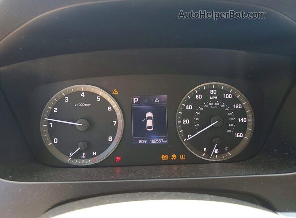 5NPE24AF6GH399018 2016 HYUNDAI SONATA Gray ხელსაწყოთა პანელის ხედი