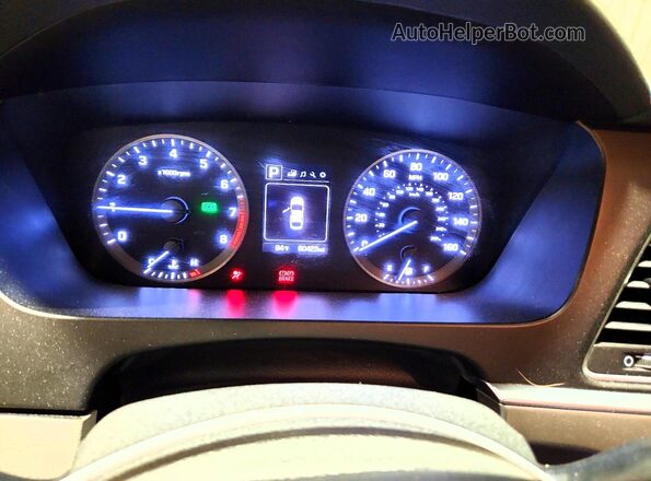 5NPE24AF6GH418411 2016 HYUNDAI SONATA White Vista del cuadro de instrumentos