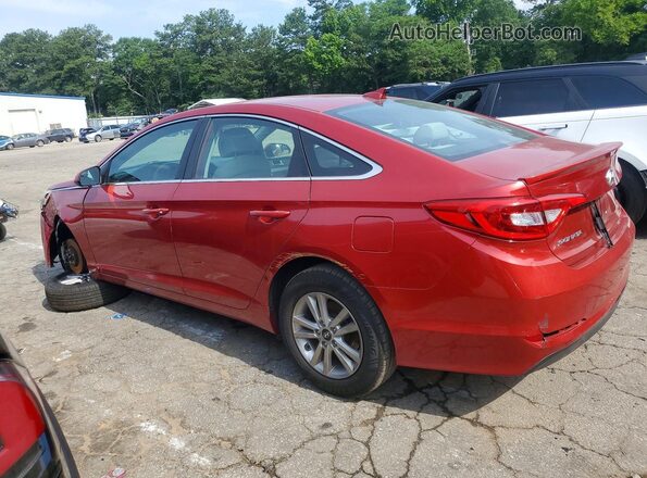 5NPE24AF6HH452737 2017 HYUNDAI SONATA Red Rear left