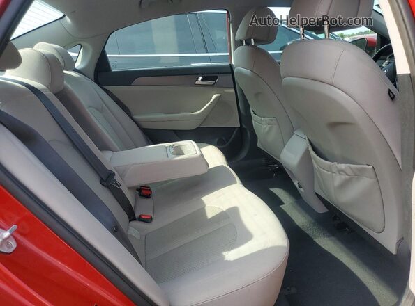 5NPE24AF6HH452737 2017 HYUNDAI SONATA Red Rear seats view