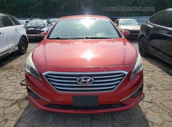 5NPE24AF6HH452737 2017 HYUNDAI SONATA Red Front view