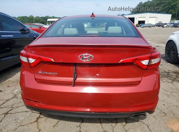 5NPE24AF6HH452737 2017 HYUNDAI SONATA Red Rear view