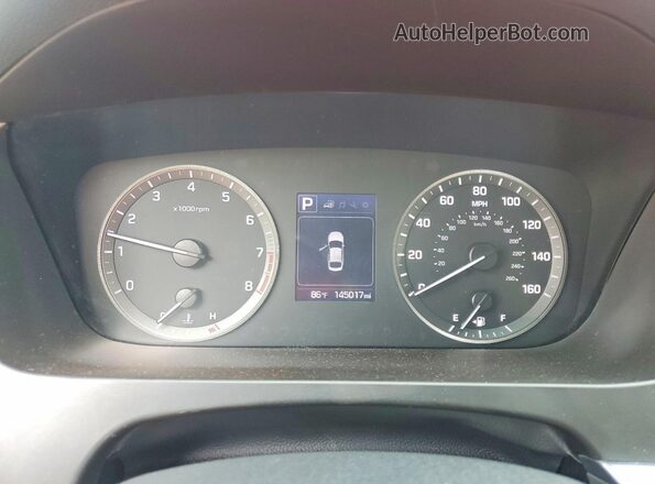 5NPE24AF6HH452737 2017 HYUNDAI SONATA Red Instrument cluster view