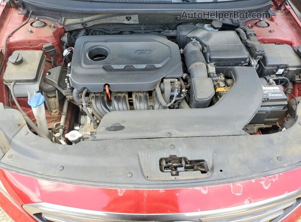 5NPE24AF6HH452737 2017 HYUNDAI SONATA Red Rear interior view