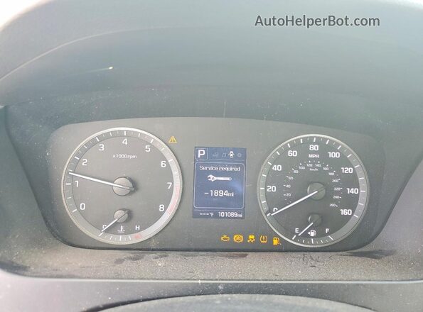 5NPE24AF6HH481011 2017 HYUNDAI SONATA White Widok zestawu wskaźników