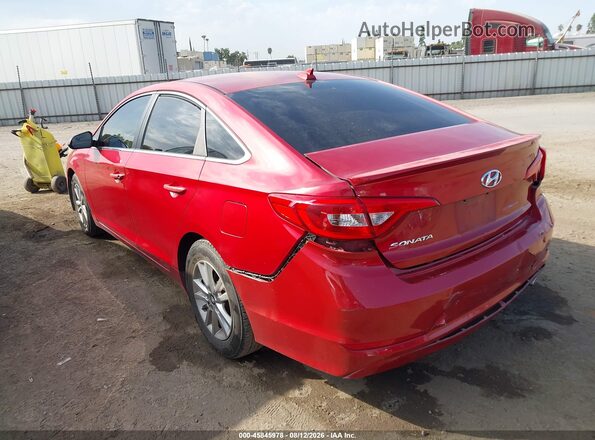 5NPE24AF6HH488461 2017 HYUNDAI SONATA Красный Задняя левая четверть
