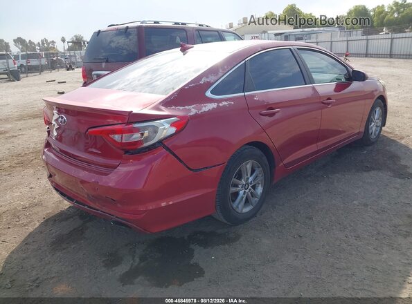 5NPE24AF6HH488461 2017 HYUNDAI SONATA Красный Задняя правая четверть