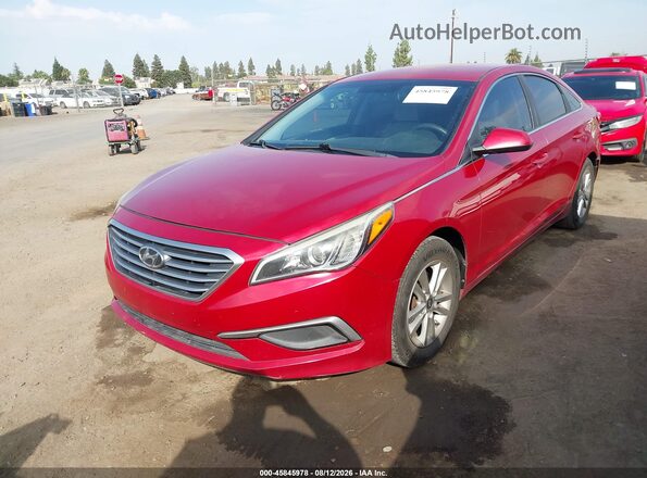 5NPE24AF6HH488461 2017 HYUNDAI SONATA Красный Передняя левая четверть