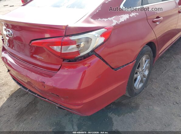 5NPE24AF6HH488461 2017 HYUNDAI SONATA Красный Вид спереди