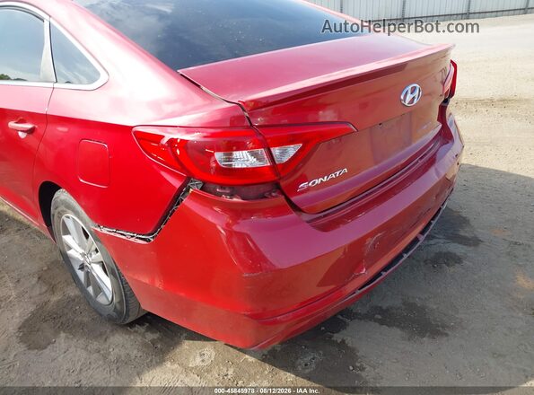 5NPE24AF6HH488461 2017 HYUNDAI SONATA Красный Вид задней части салона