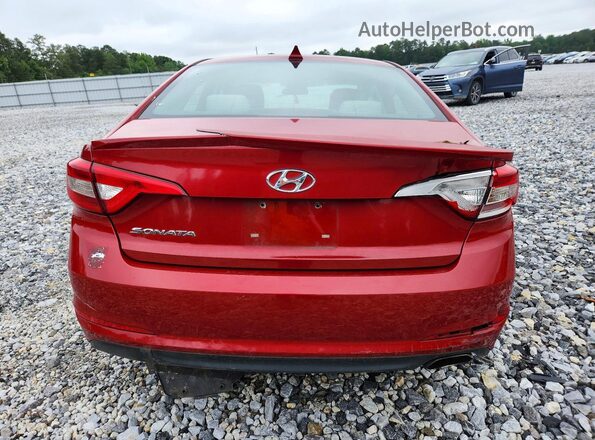 5NPE24AF6HH492381 2017 HYUNDAI SONATA Red Հետևի տեսք