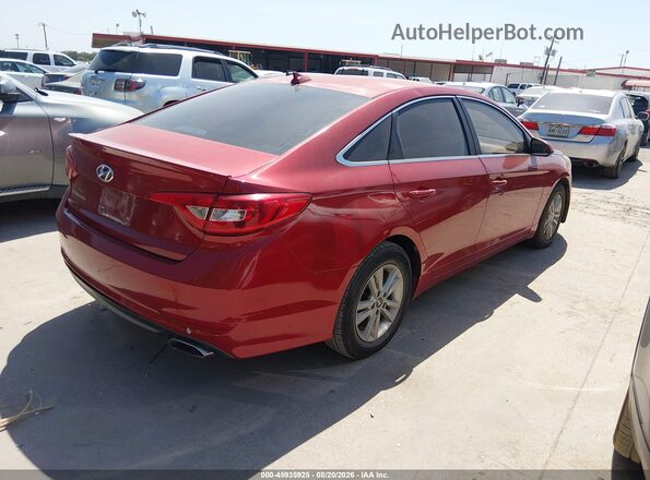 5NPE24AF6HH533480 2017 HYUNDAI SONATA Red Հետևի աջ
