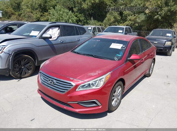 5NPE24AF6HH533480 2017 HYUNDAI SONATA Red Դիմացի տեսք