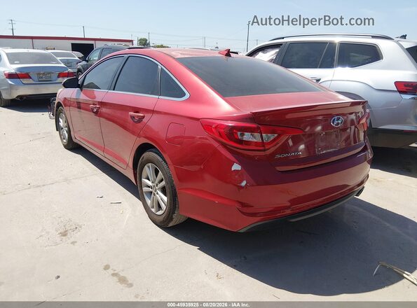 5NPE24AF6HH533480 2017 HYUNDAI SONATA Red Հետևի ձախ