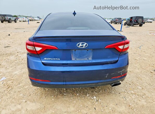 5NPE24AF6HH567922 2017 HYUNDAI SONATA Blue Հետևի տեսք
