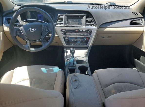 5NPE24AF6HH594764 2017 HYUNDAI SONATA Brown Widok deski rozdzielczej