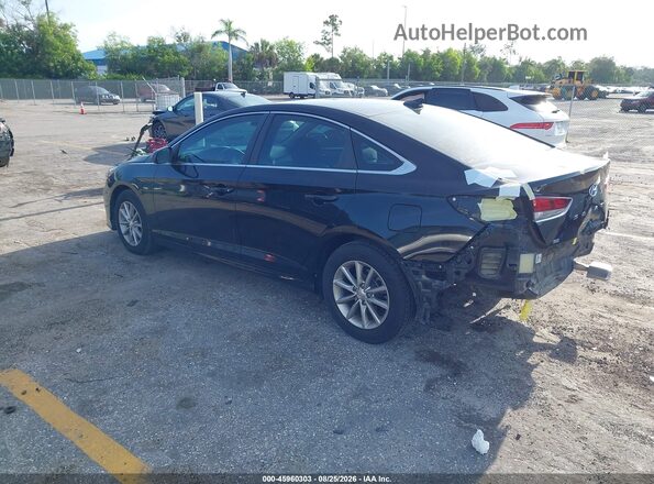 5NPE24AF6JH607180 2018 HYUNDAI SONATA Black Tył lewy