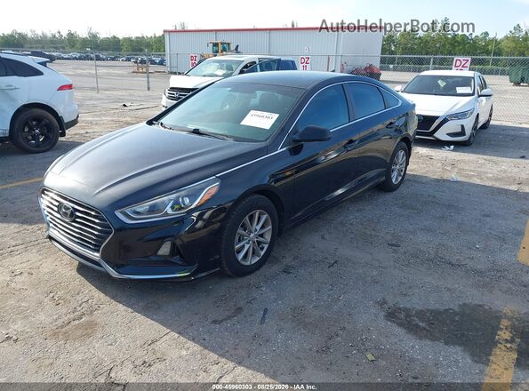 5NPE24AF6JH607180 2018 HYUNDAI SONATA Black Przód lewy