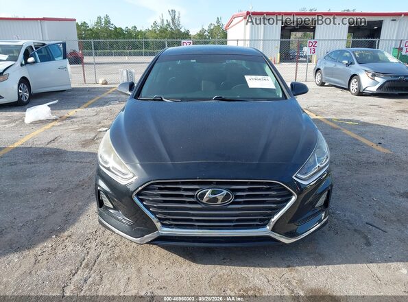5NPE24AF6JH607180 2018 HYUNDAI SONATA Black Widok wnętrza z tyłu