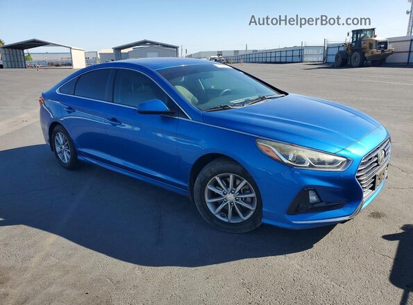 5NPE24AF6JH616896 2018 HYUNDAI SONATA Blue Delantero derecho