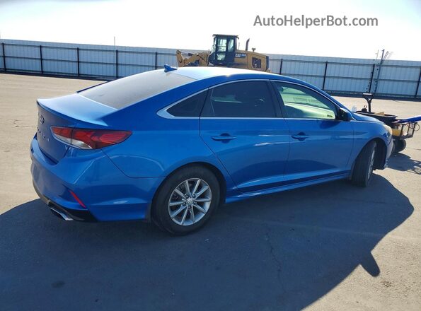 5NPE24AF6JH616896 2018 HYUNDAI SONATA Blue Trasero derecho